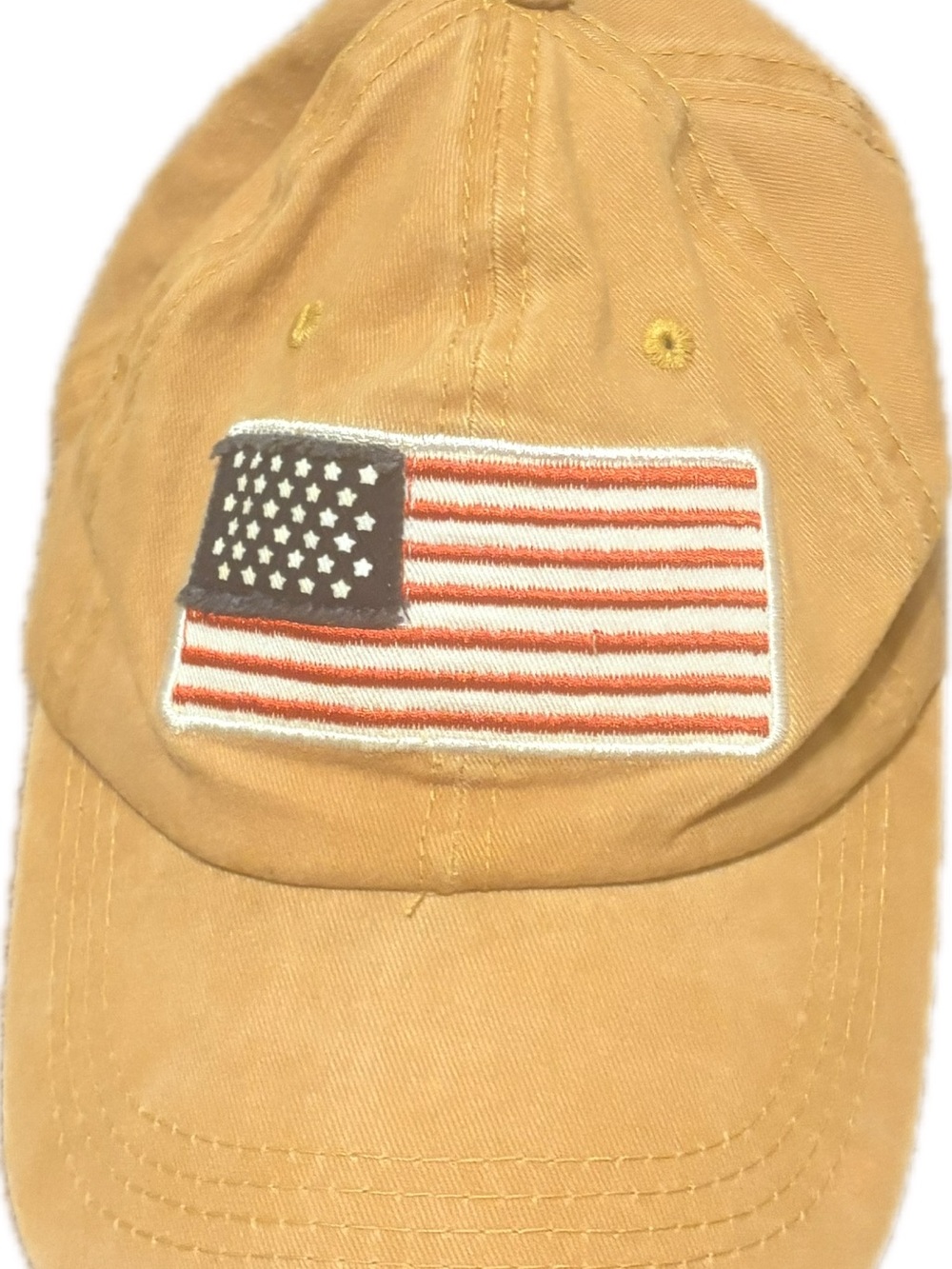 Womens Baseball Cap with American Flag Patch